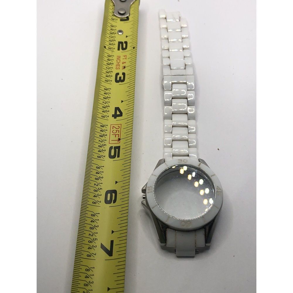 Michael Kors Watch Parts White Ceramic Crystal Case 40mm Band 18mm PJ14